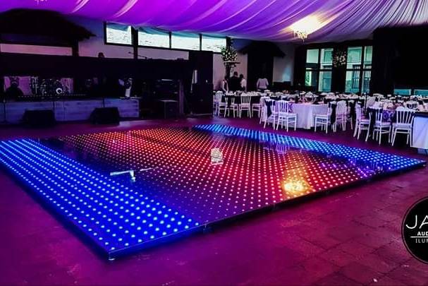 Pista con luz uv