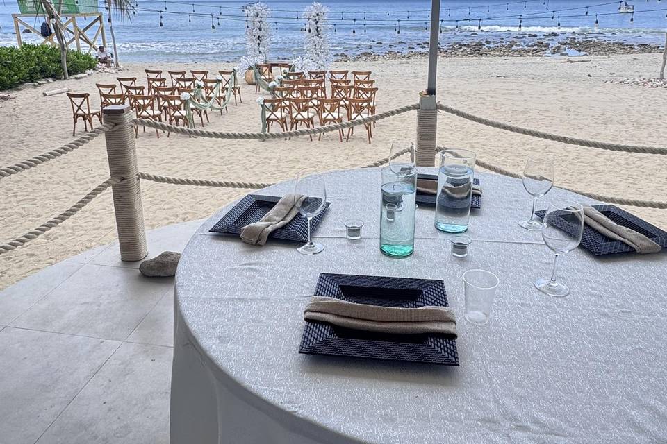 Recepción Piso ceremonia Playa