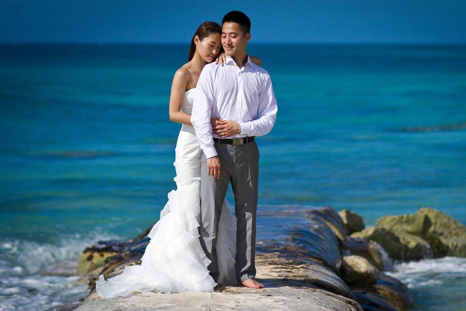 Sesion de novios en la playa