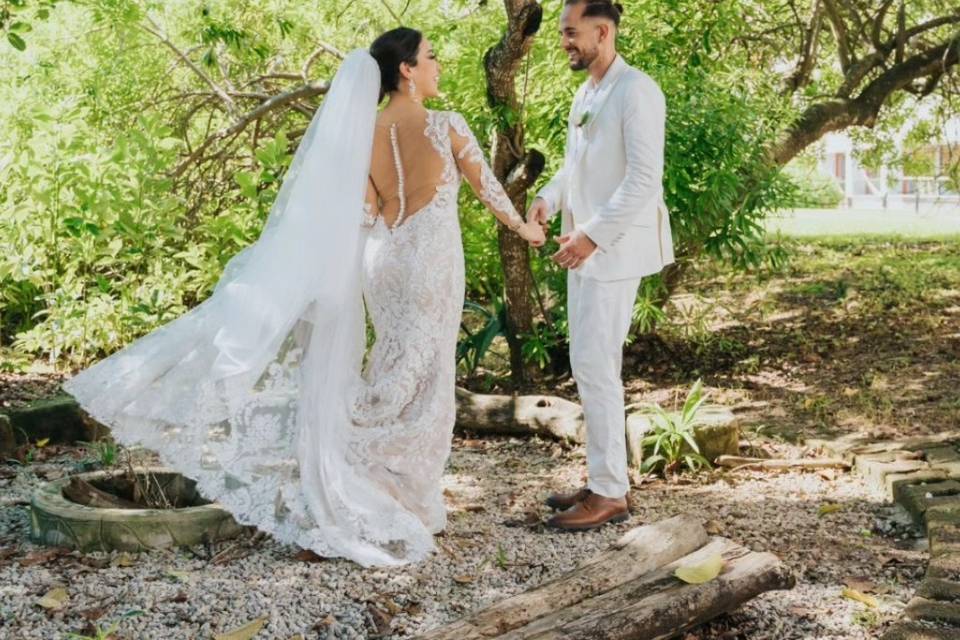 Vestido de novia playa