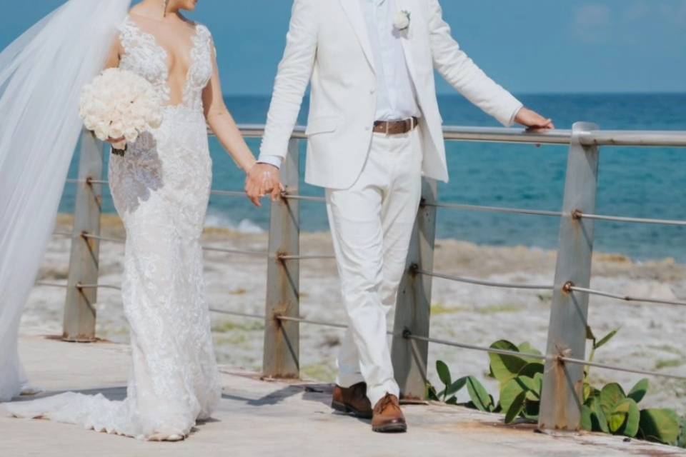 Vestido de novia playa