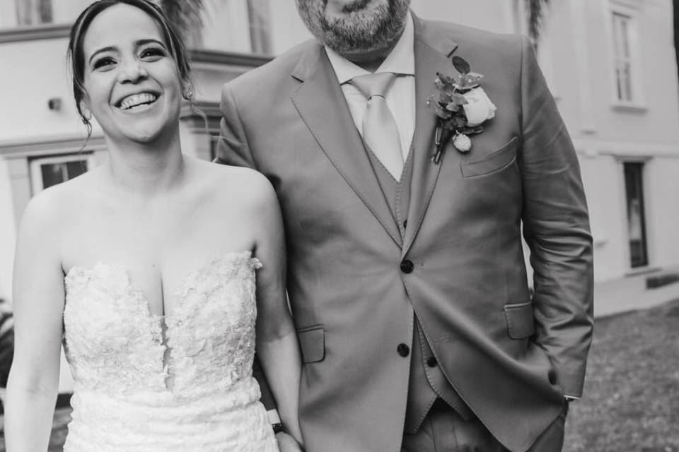 Vestido de novia con pedreria