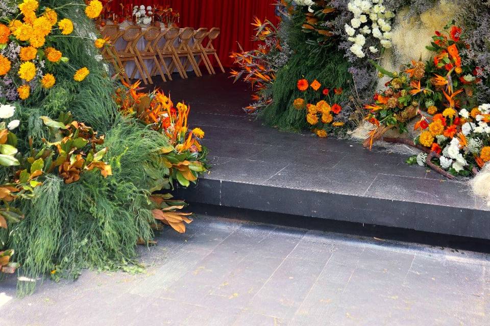 Instalación floral