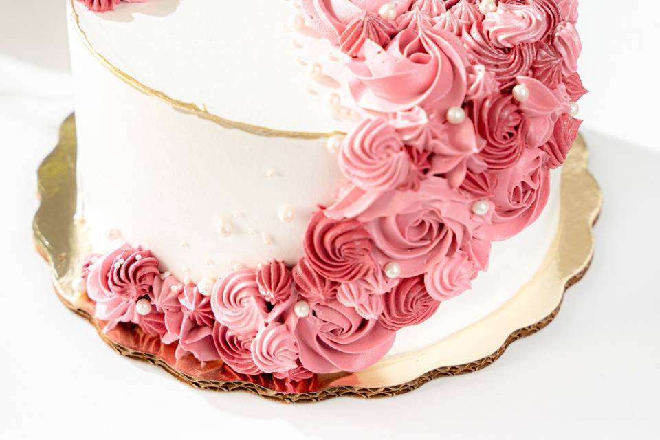 Pastel con flores