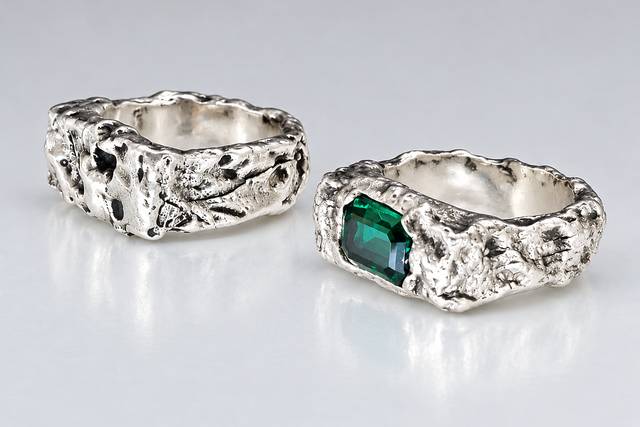 Anillo compromiso esmeralda