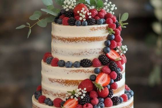 Naked cake con fruta