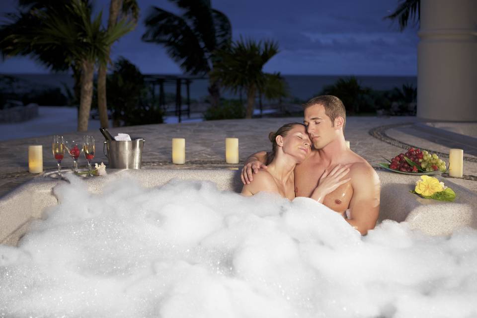 Jacuzzi frente al mar