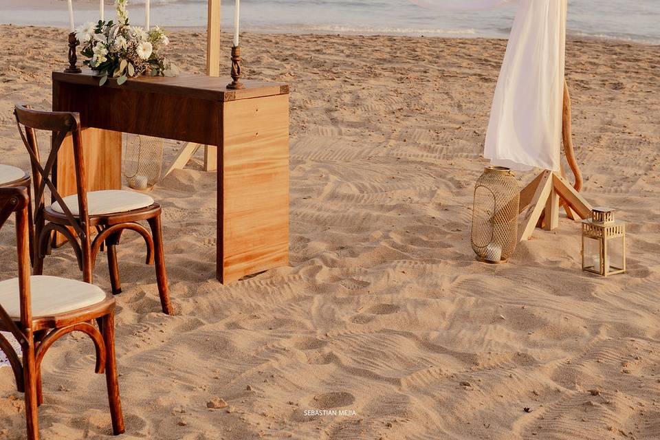 Montaje en la playa