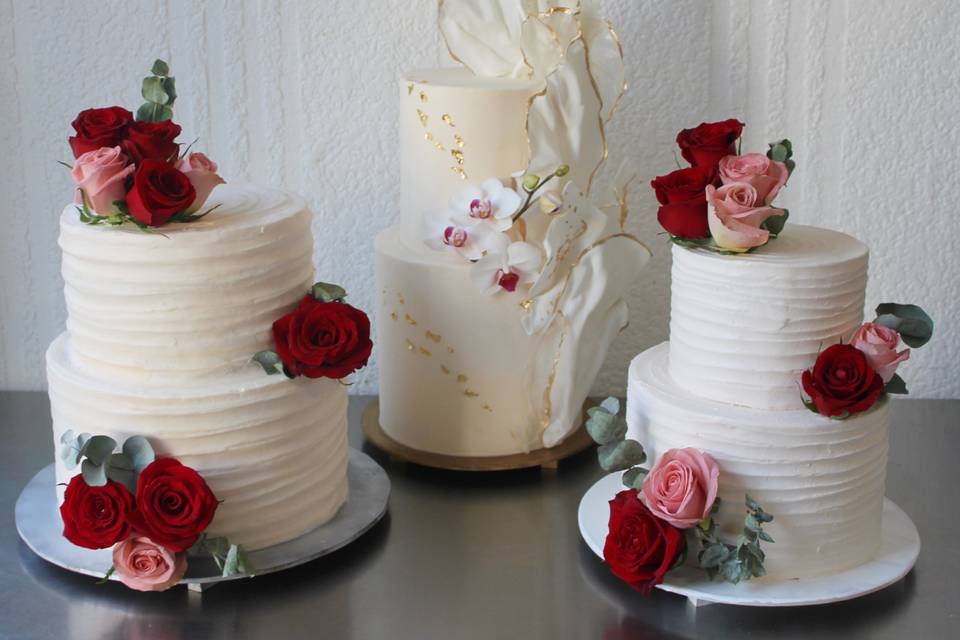 3 pasteles de boda