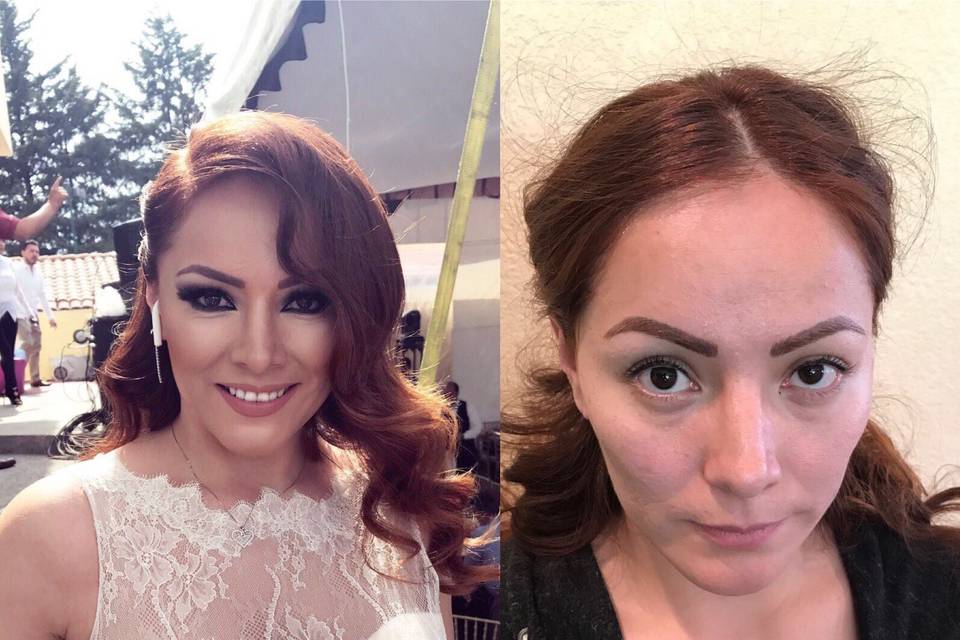 Peinado y maquillaje novia