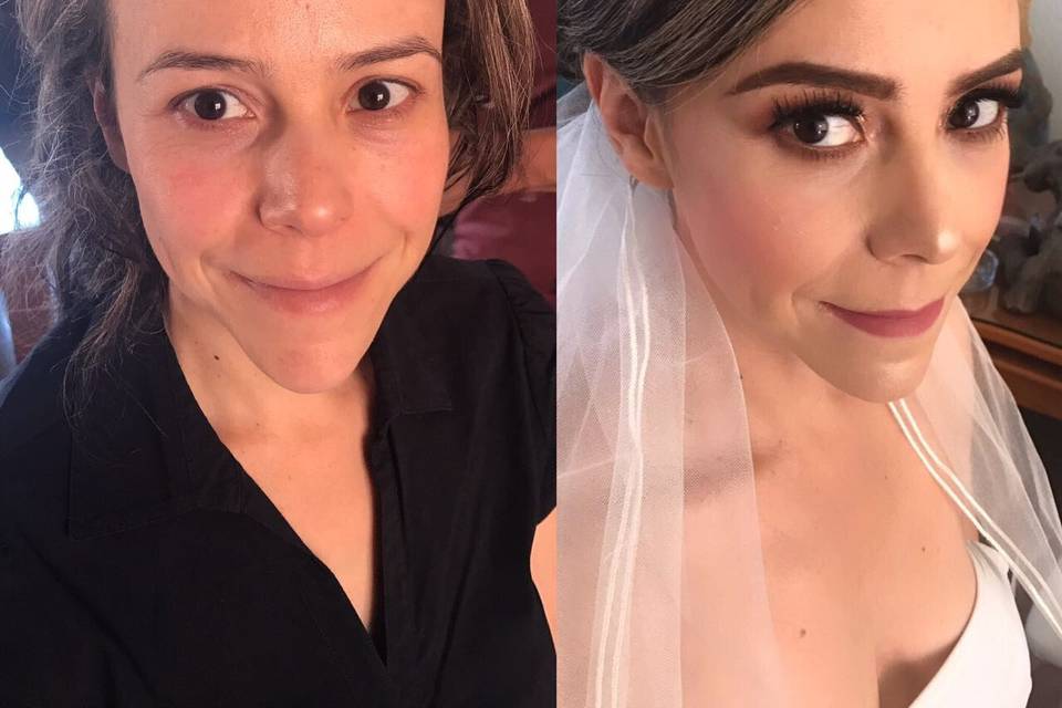 Peinado y maquillaje novia