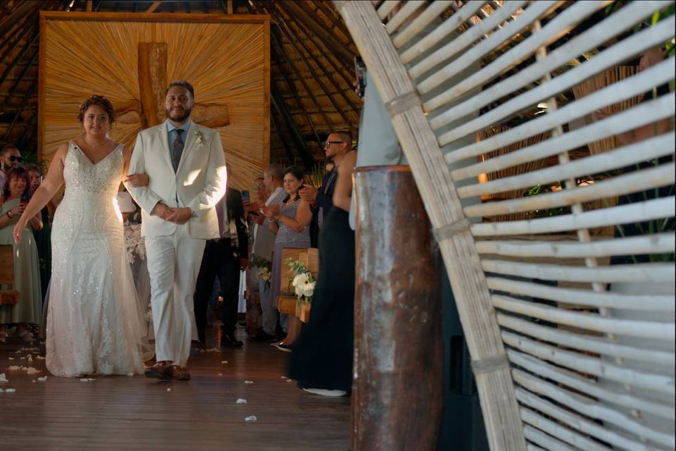 Newlyweds Grand Exit