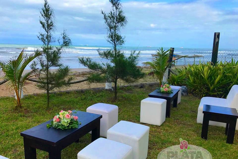 Area lounge en playa