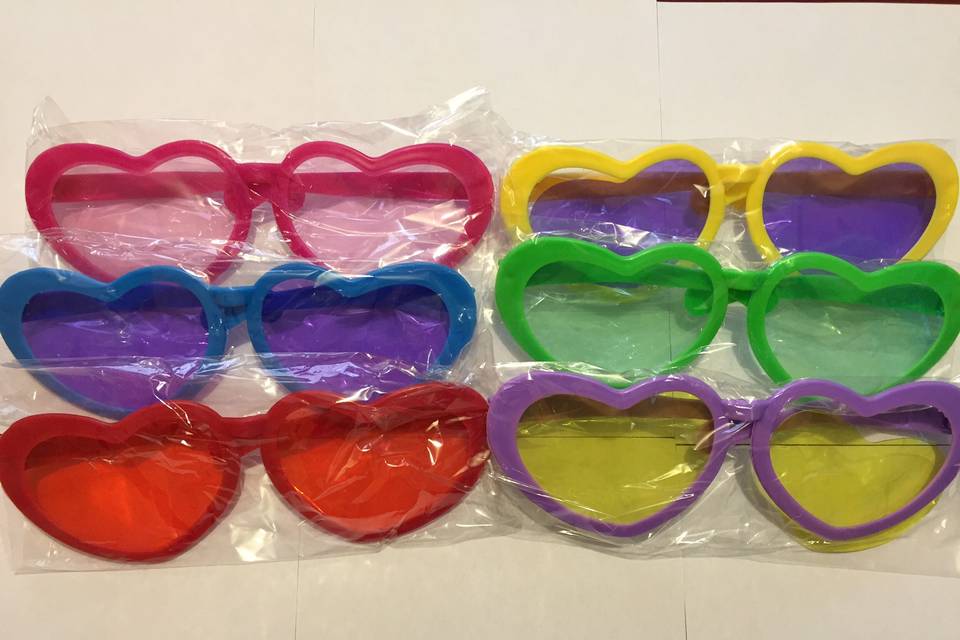 Lentes de corazón jumbo