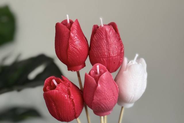 Botones de tulipanes