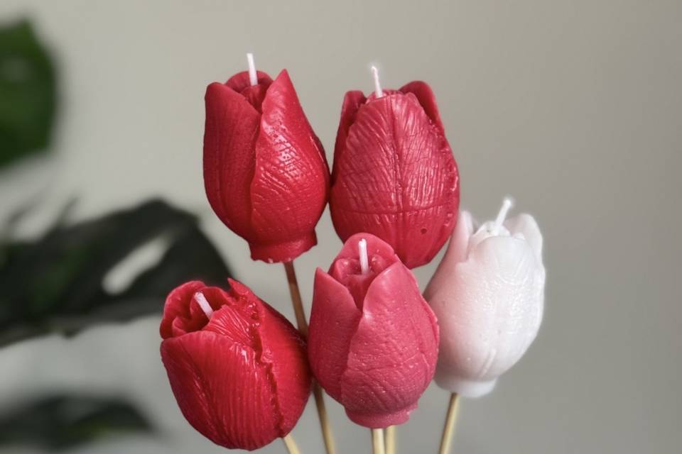 Botones de tulipanes
