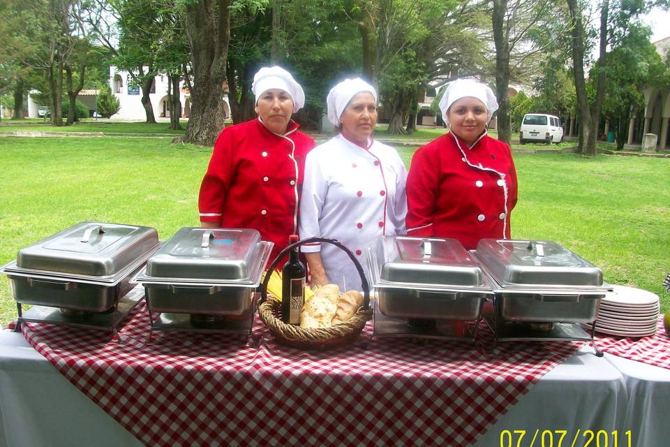 Personal uniformado de chef