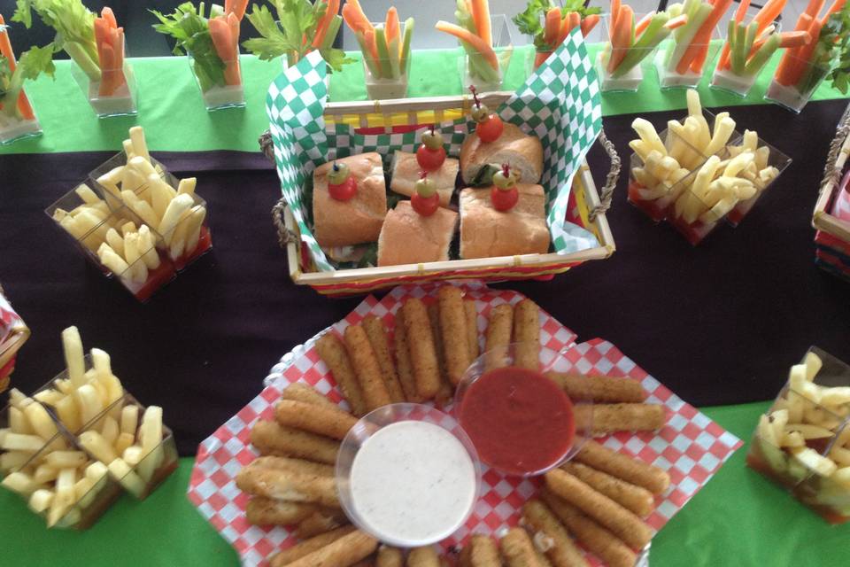 Barra de bocadillos y snacks