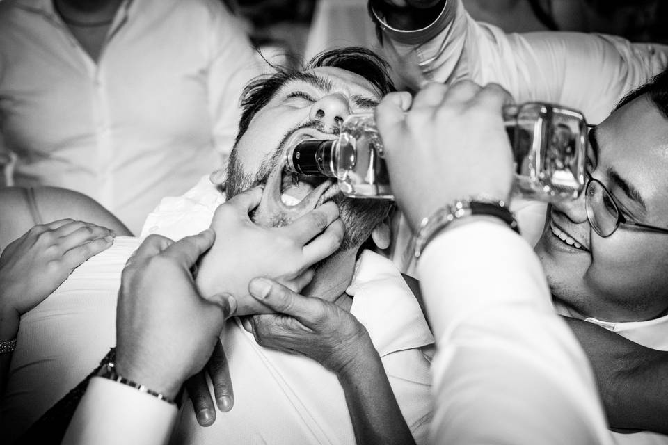 Shot en boda de novios