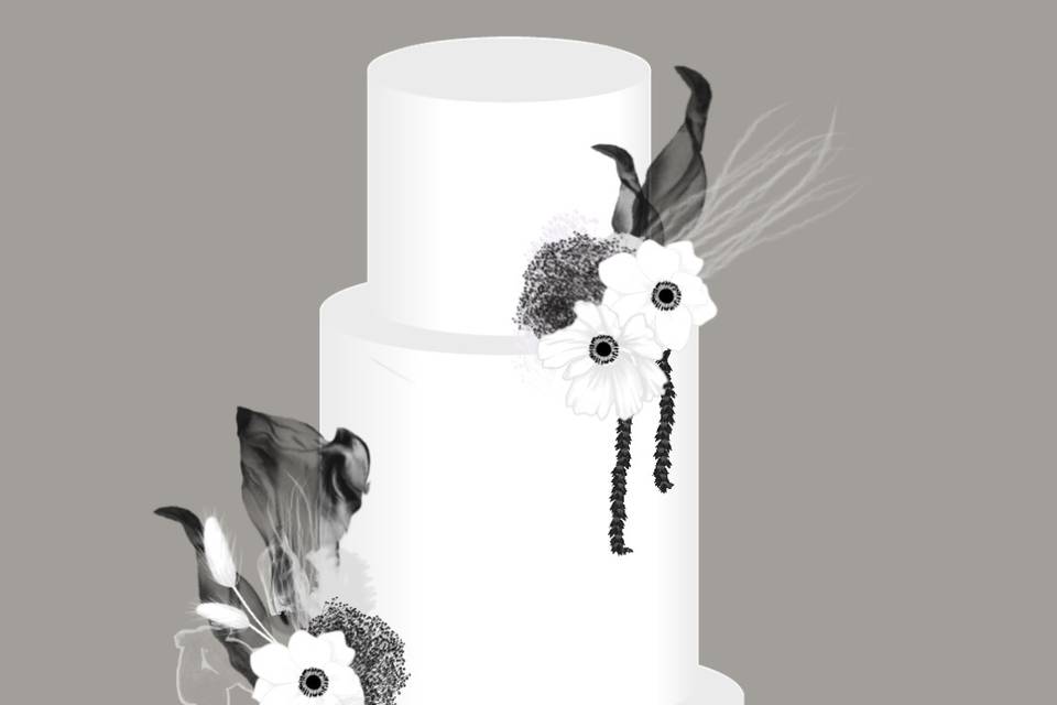 Boceto black&white wedding