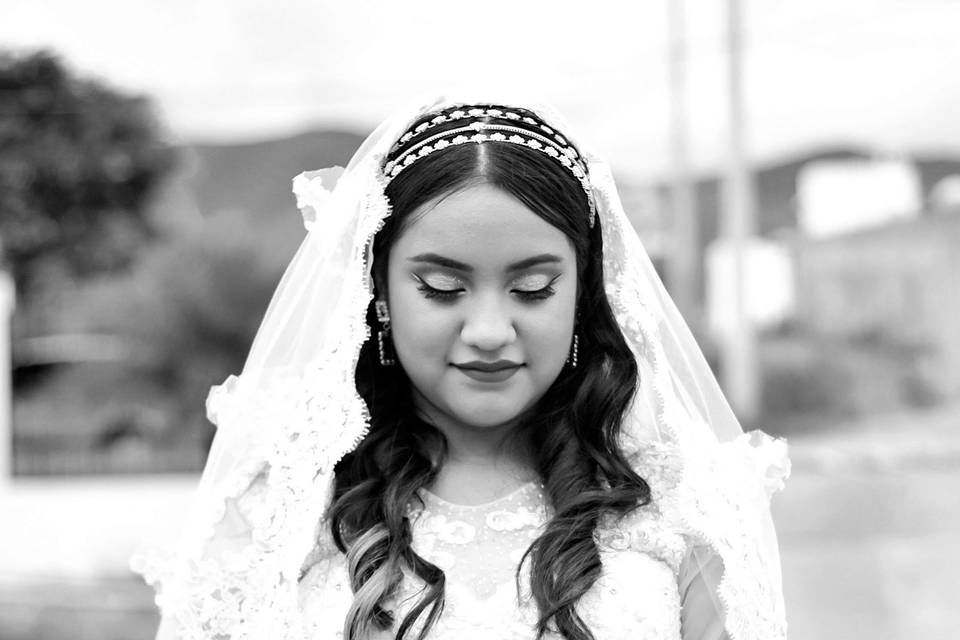 Novia lista para entrar