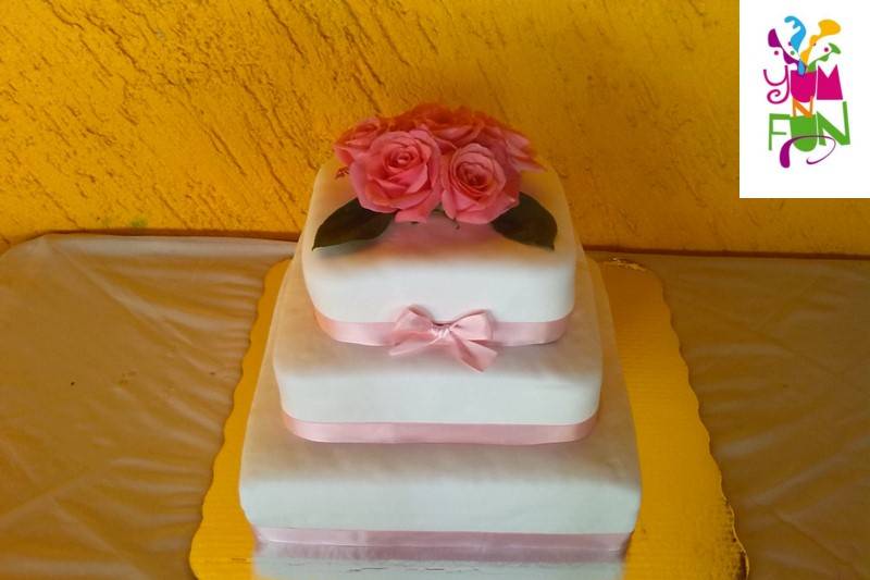 Pastel de rosas