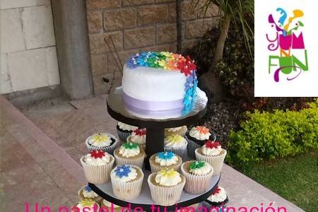 Torre cupcakes rainbow