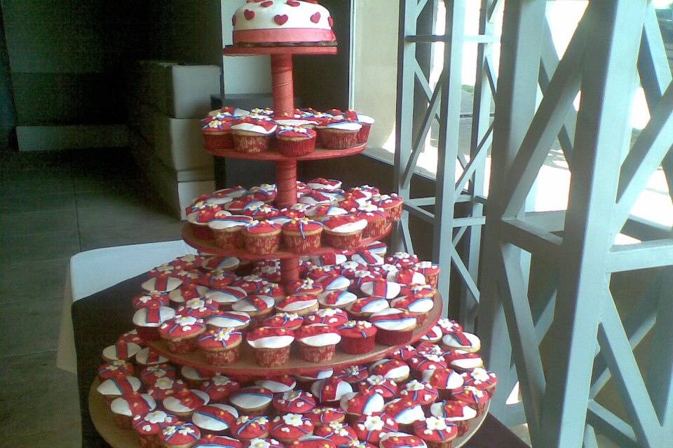 Torre de cupcakes