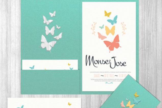 Invitación de mariposas