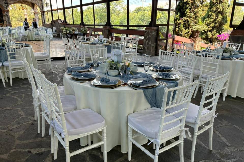Mesa redonda para boda