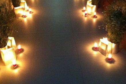 Creativa decoración con velas