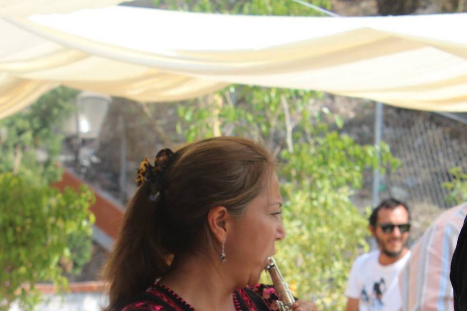 Flautista, María Eugenia Solorio