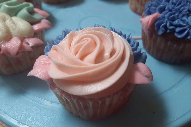 Cupcake con crema de mantequillla