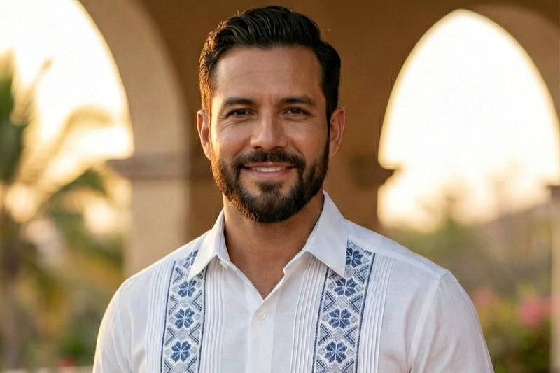 Guayabera Gala Estella Azul Gr