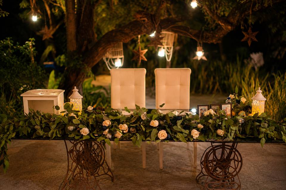 Mesa principal de novios