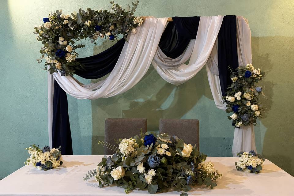Arco floral de ceremonia