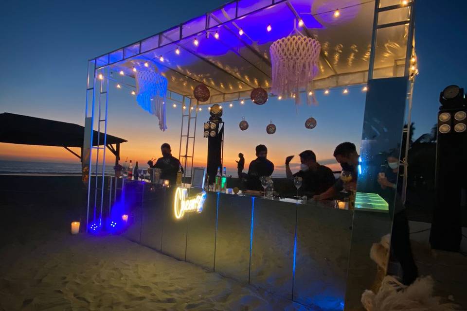 Barra en la playa