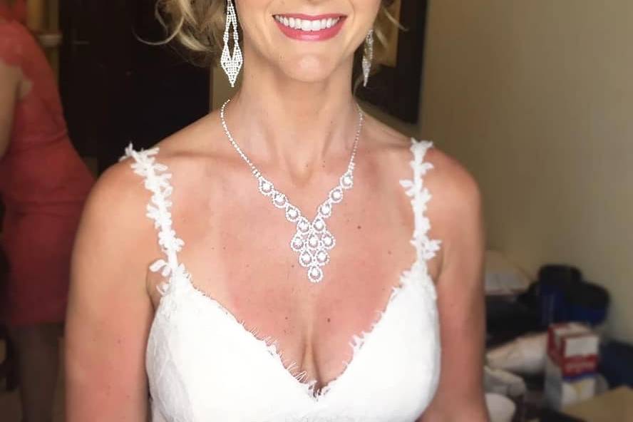 Bridal makeup and hair