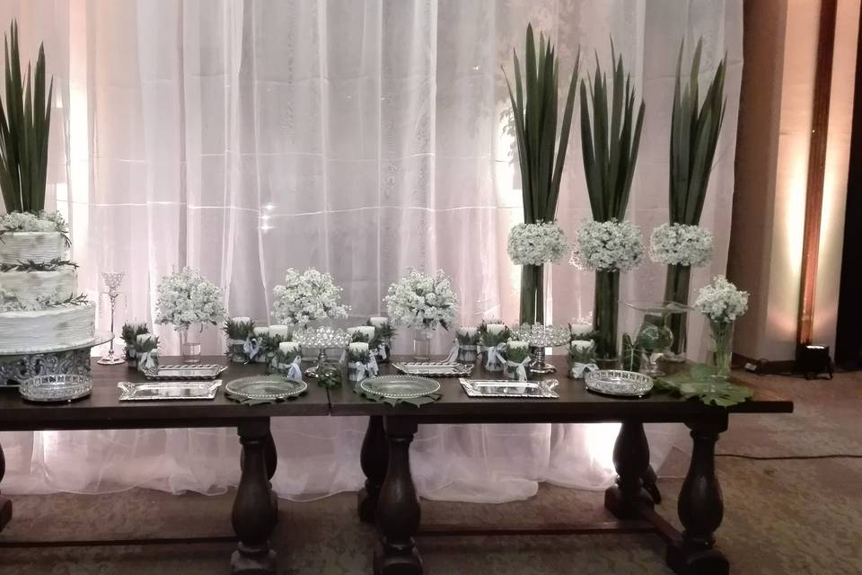 Decoración de mesa de pastel