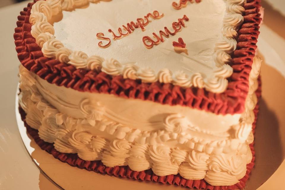 Detalle pastel de bodas