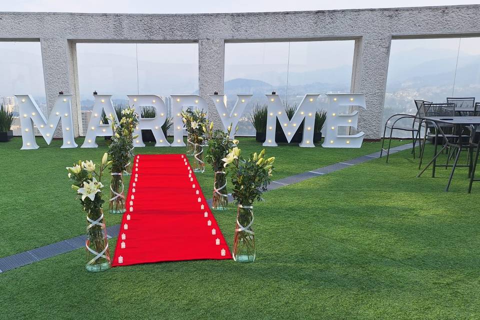 Letras gigantes para evento