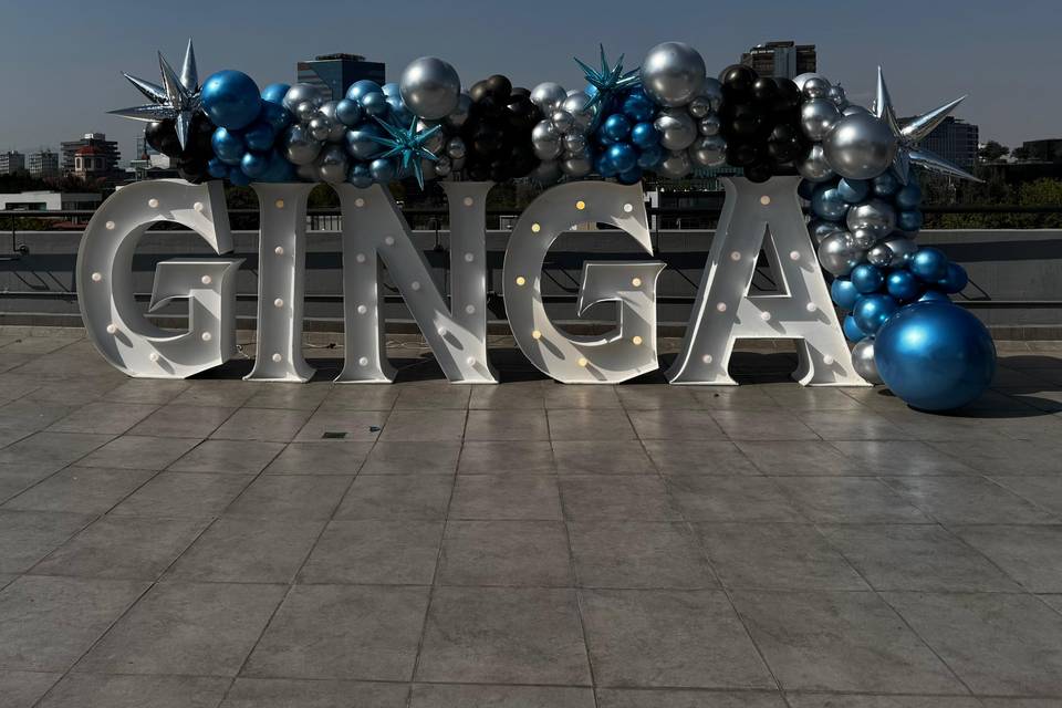 Letras gigantes para evento