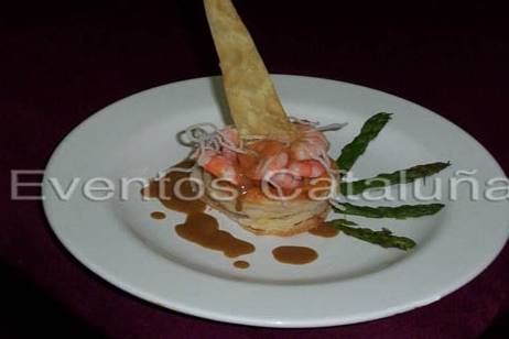 Vol au vent de camarones