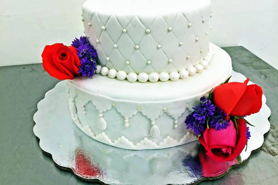 Pastel boda fondant