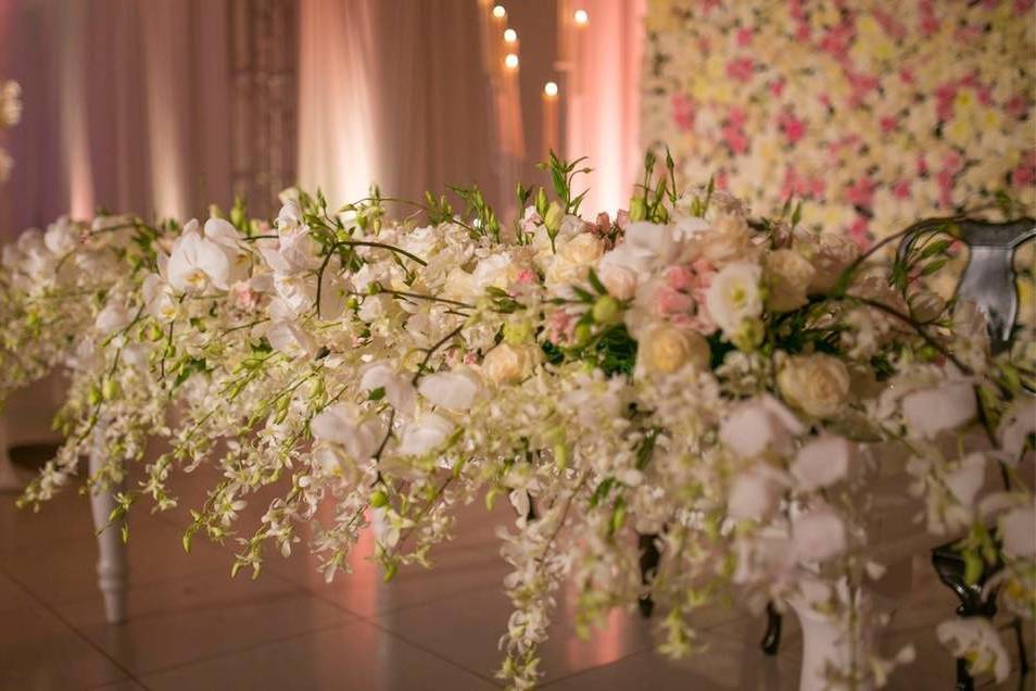 Orquídeas, mesa romantica