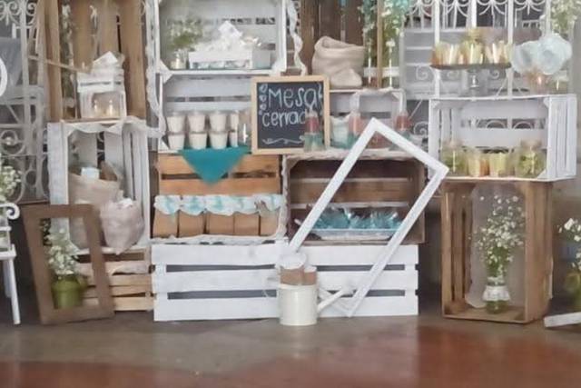 Mesa de postres Vintage