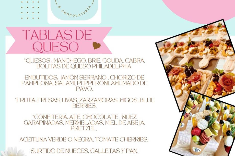 Barra de tablas de queso