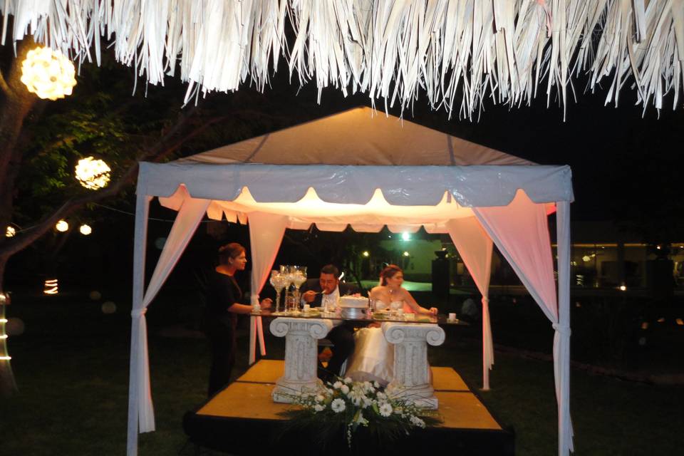 Bodas en jardines de noche