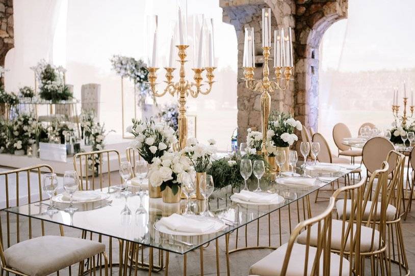 Boda dorado y Blanco