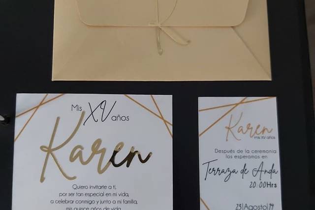 Invitación dorada